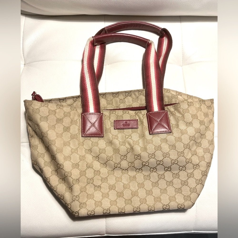 GUCCI GG Canvas Shoulder Tote Bag
